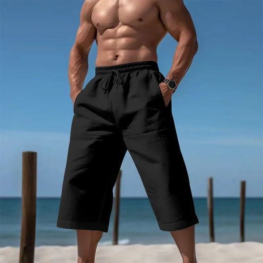 Men’s Cropped Drawstring Lounge Trousers