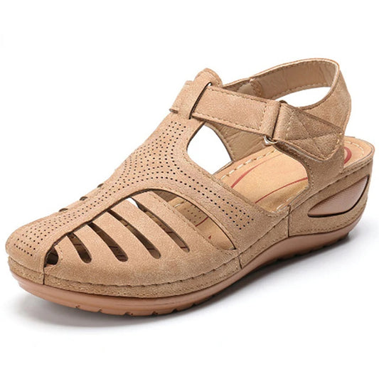 🔥Summer Hot Sale🔥Soft PU Leather-Look Closed Toe Vintage Anti-Slip Sandals