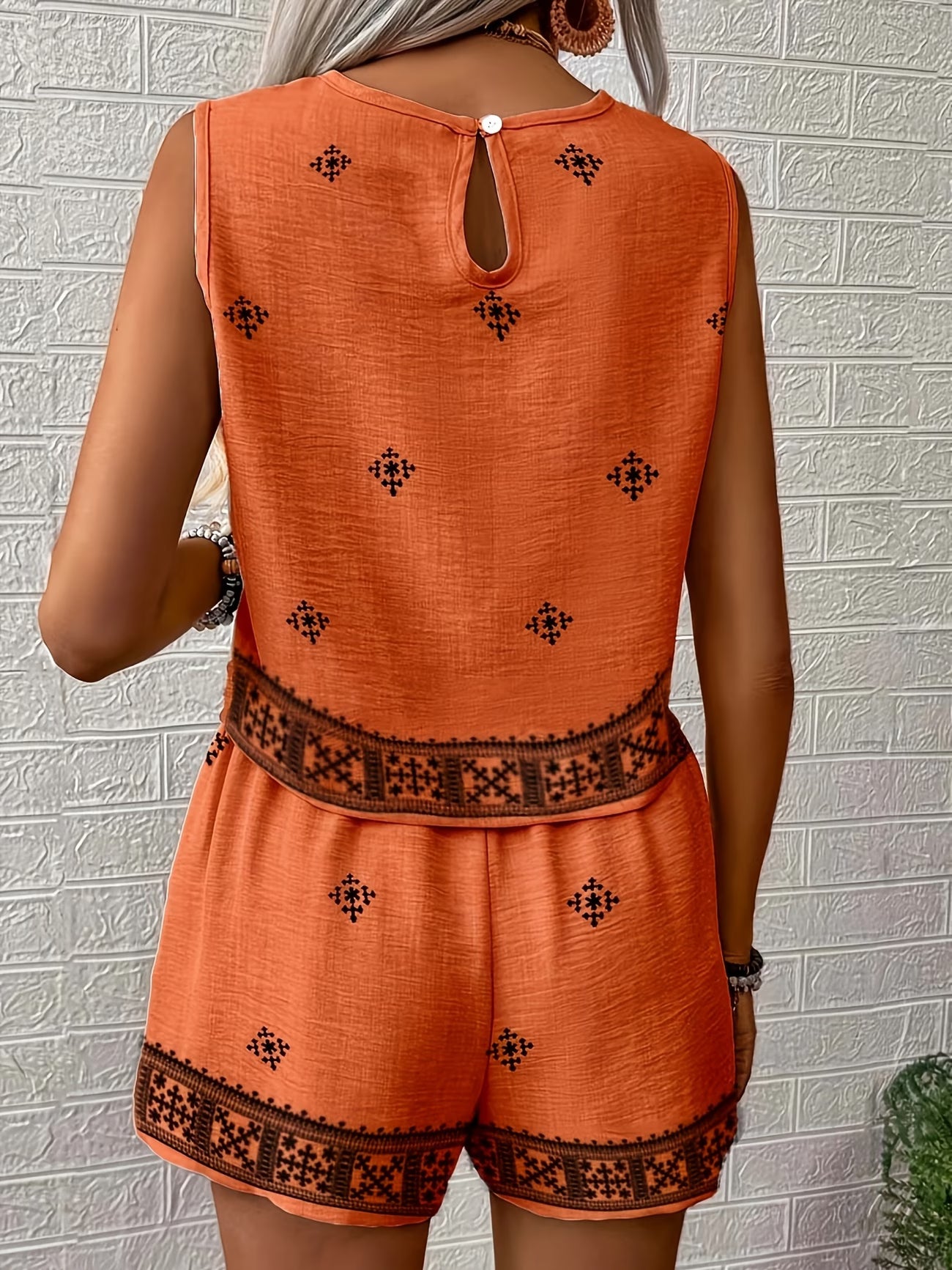 Retro Floral Women's Two-Piece Set