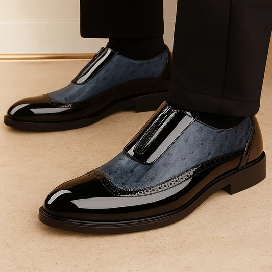 Men’s Prestige Ostrich Leather-Look Slip-On