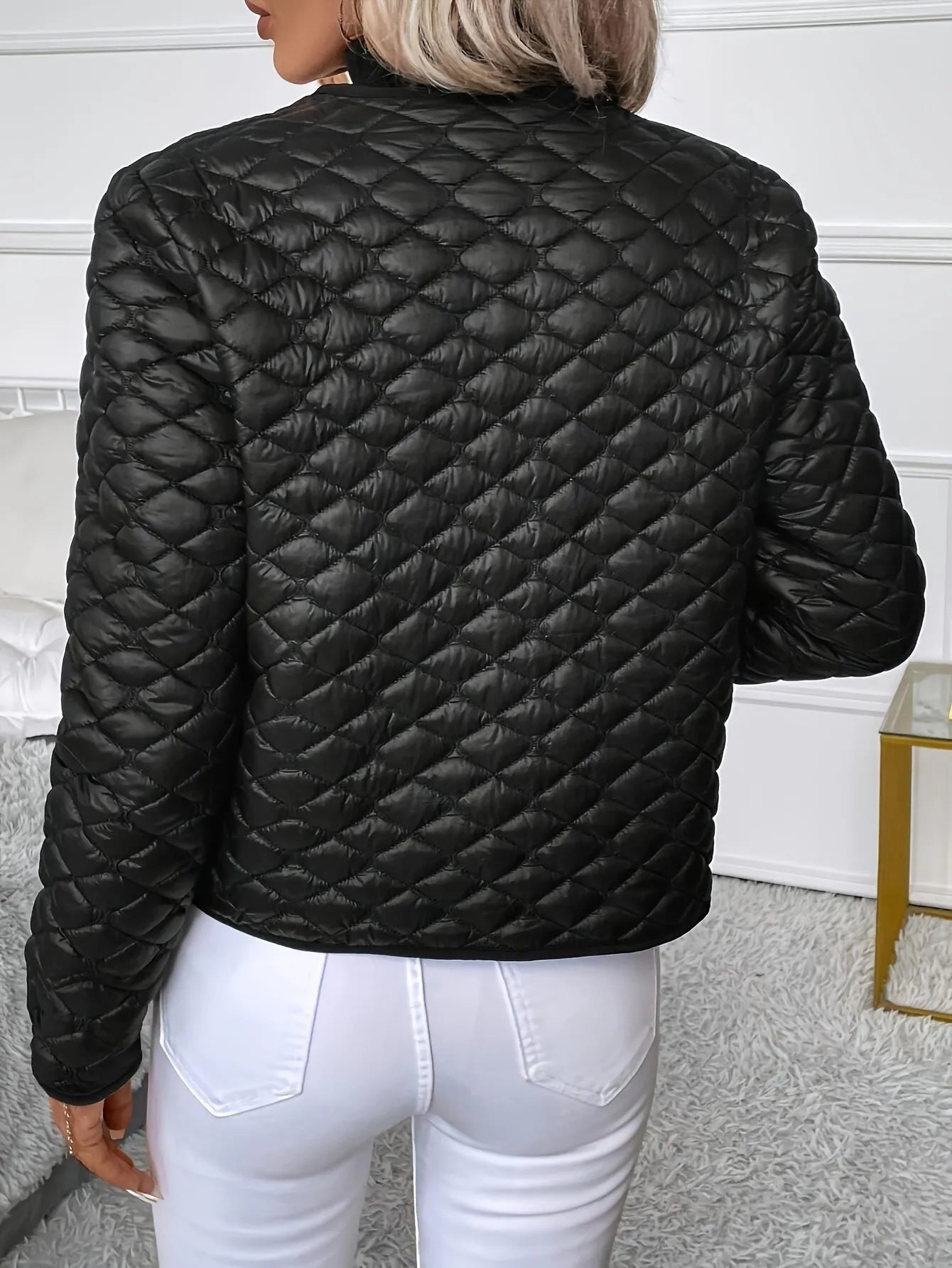 Women’s Classic Quilted Black Jacket
