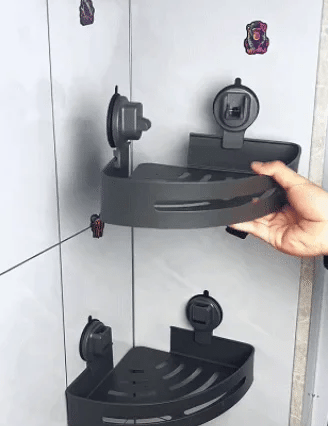 No Drill Corner Shower Shelves with Strong Suction Hold