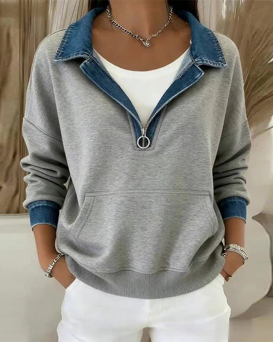 Women’s Two-Tone Stitch Lounge Sweatshirt
