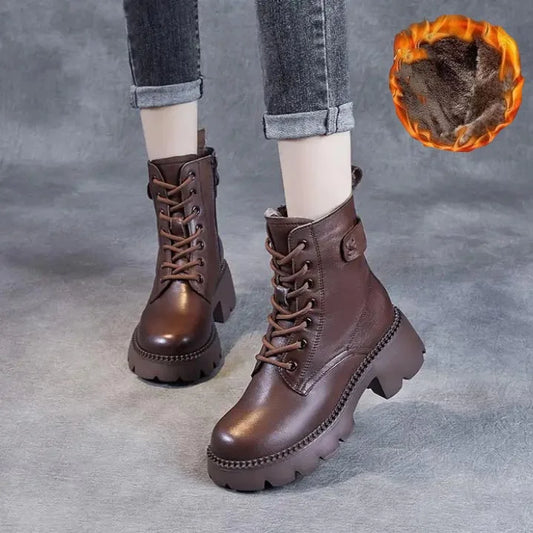 Women's Comfortable Leather-Look Boots