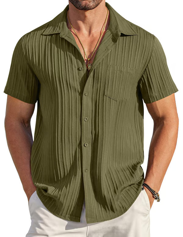Men’s Textured Short-Sleeve Shirt