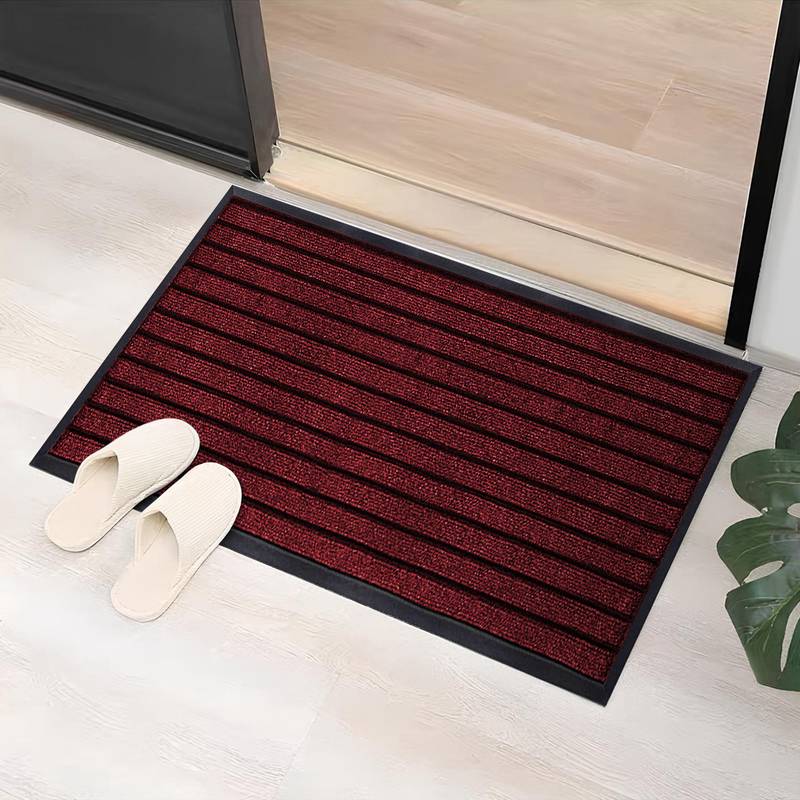 Heavy Duty Dirt-Absorbing Entrance Mat with Rubber Backing