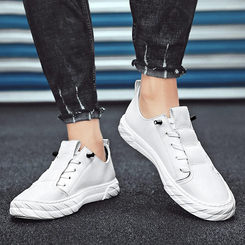 Sophisticated High-Top Italian Leather-Look Sneakers