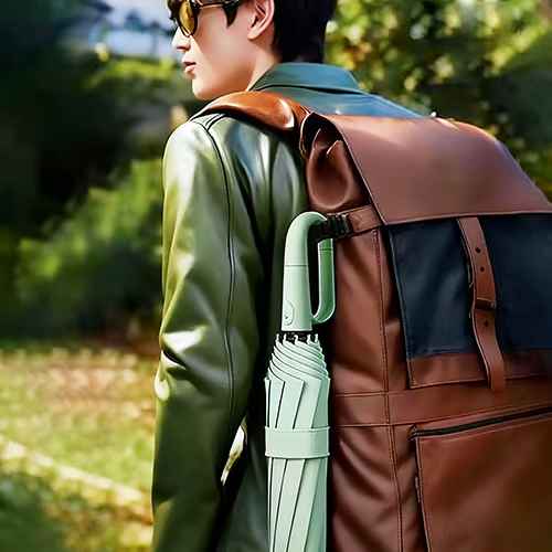 Windproof Ring-Buckle Automatic Travel Umbrella