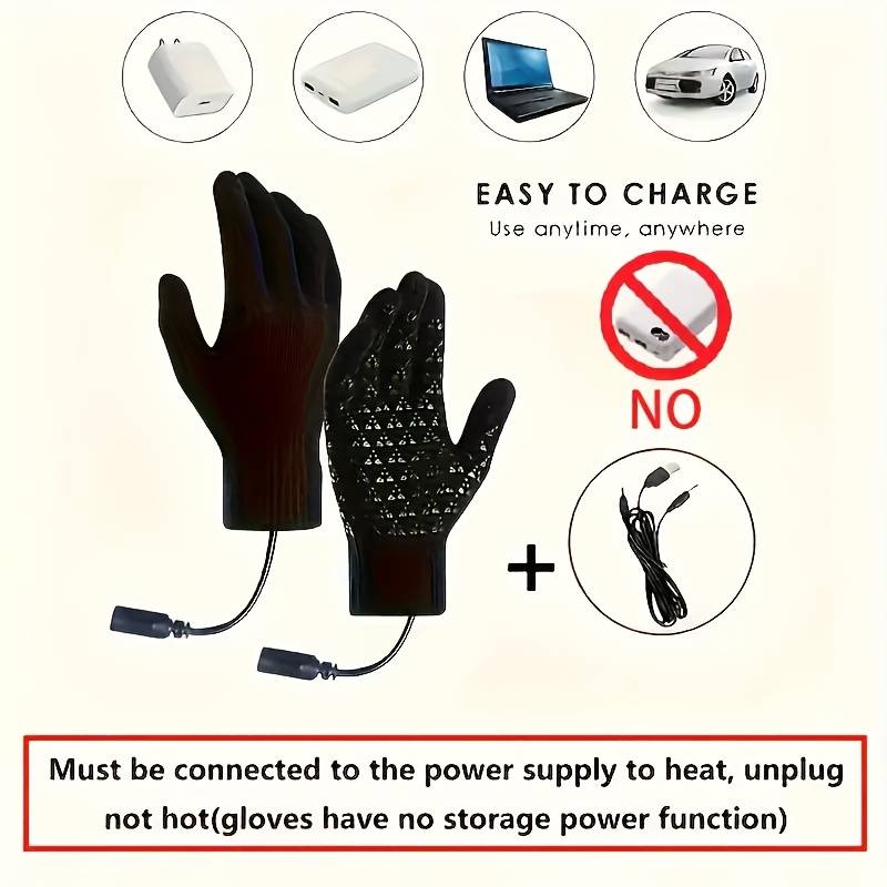 USB-Powered Heated Touchscreen Gloves with Auto Shut-Off