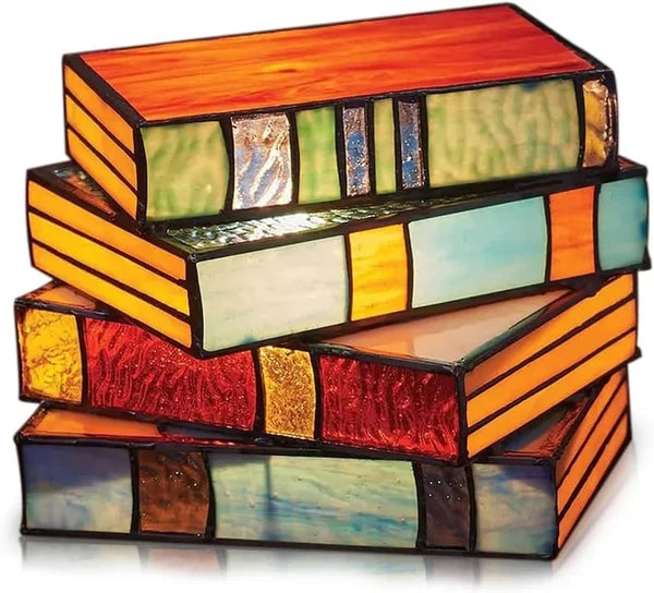 đStained Stacked Books Lamp