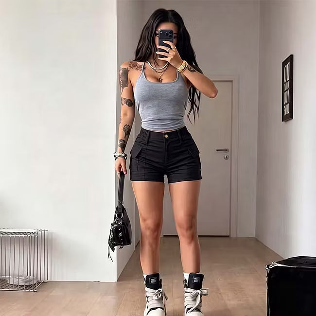 Women’s High-Waisted Cargo Shorts