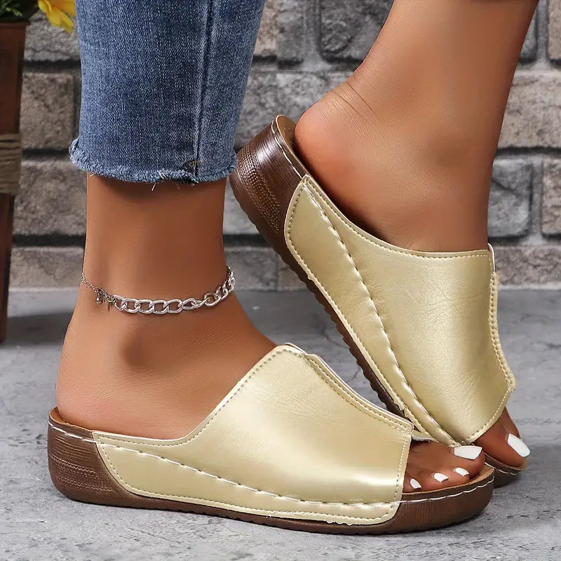 Women's Stylish Platform Slip-On Comfort Sandals