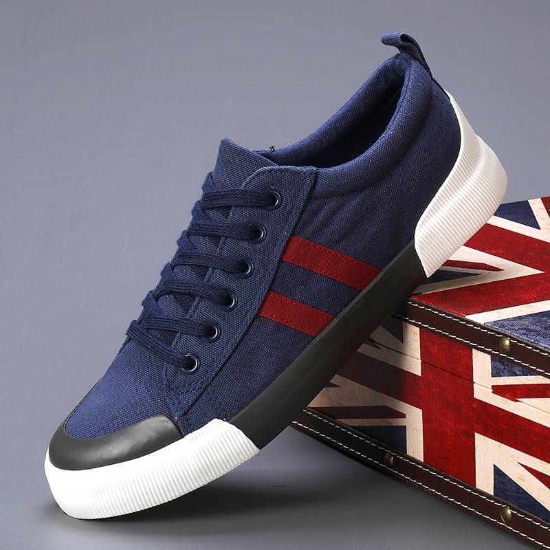 Men's Lightweight Breathable Canvas Sneakers – Casual Comfort Shoes