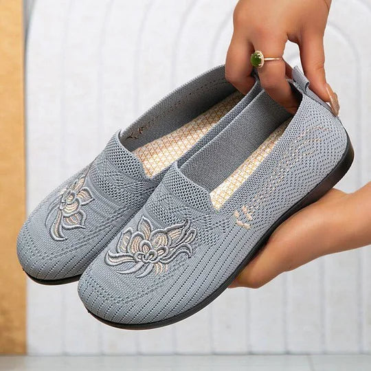 Women’s Breathable Mesh Floral Slip-On Comfort Shoes