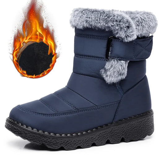 Women’s Waterproof Faux Fur Lined Snow Ankle Boots