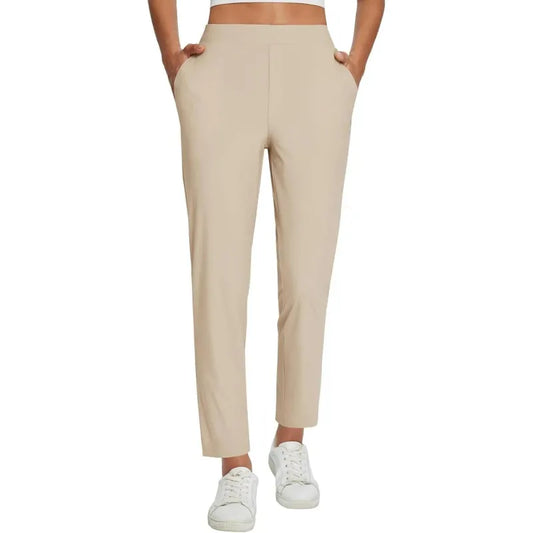 Women's High-Waisted Stretch Ankle Trousers