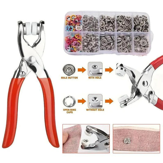 Snap Fastener Pliers and Press Stud Starter Kit