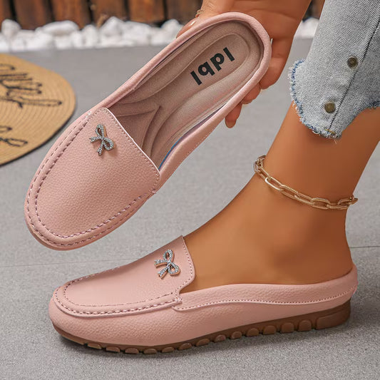 Women’s Bow Detail Backless Loafers