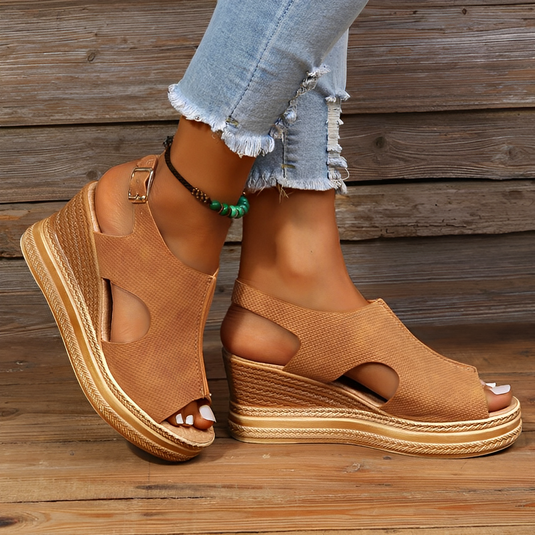 Chic Glitter Wedge Sandals