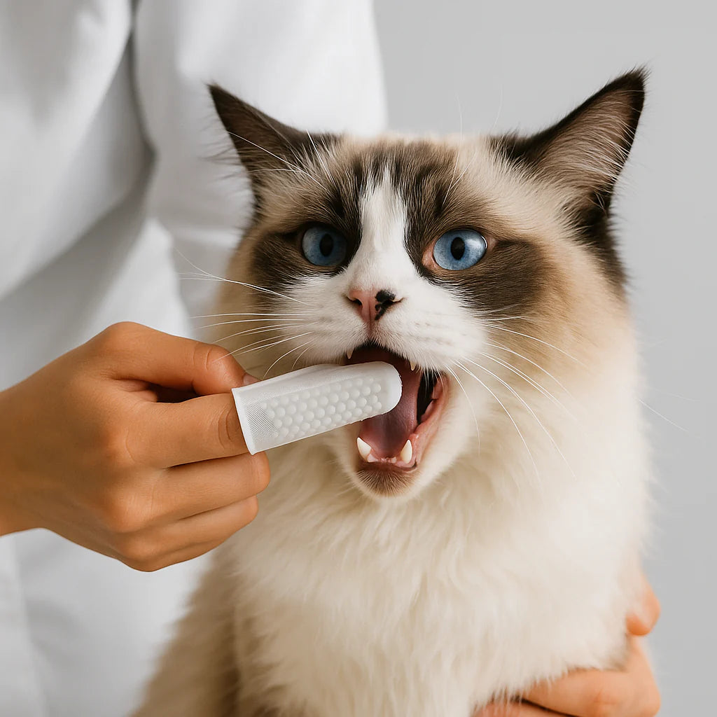 Pet Breath Freshening Dental Finger Wipes for Cats and Dogs