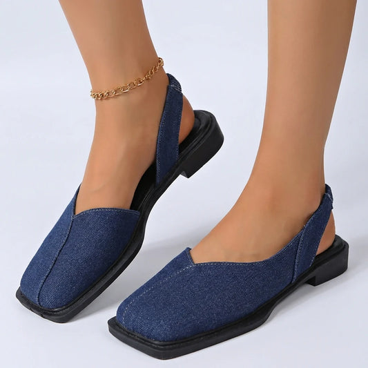 Women’s Square-Toe Slingback Flats