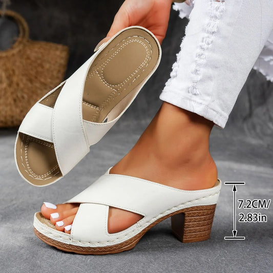 Women’s Chunky High Heel Comfort Sandals