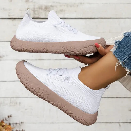 Women’s Knitted Lace-Up Trainers