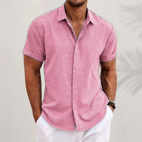 Men’s Lightweight Breathable Linen Shirt – Relaxed Fit