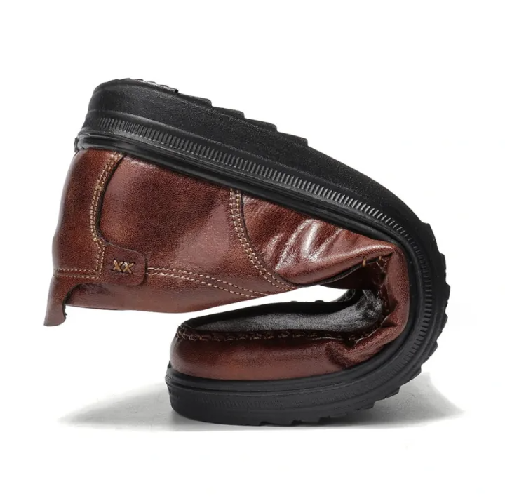 Men’s Leather-Look Comfort Slip-On Loafers