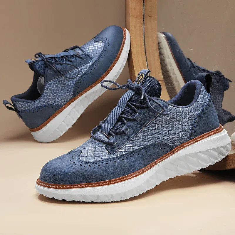 Smart Casual Leather-Look Trainers for Men