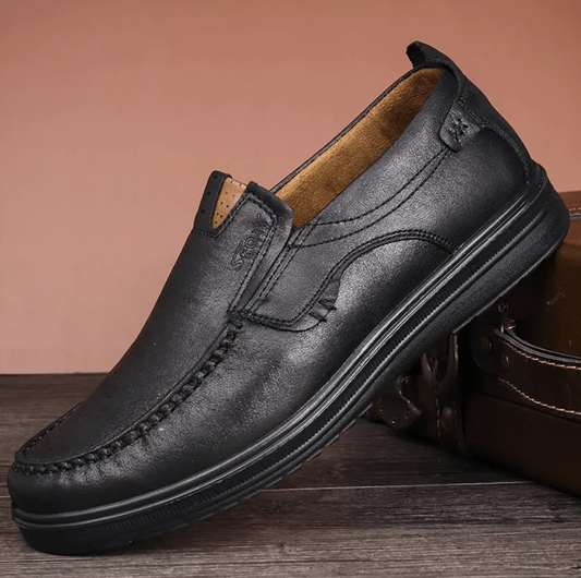 Men’s Leather-Look Comfort Slip-On Loafers