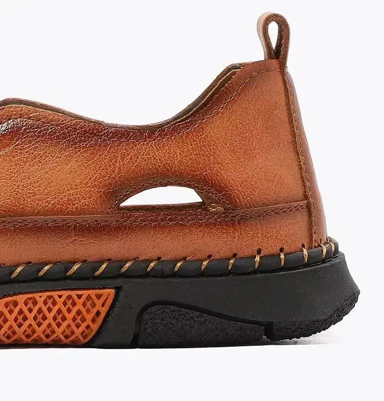 Men’s Breathable Leather-Look Walking Sandals