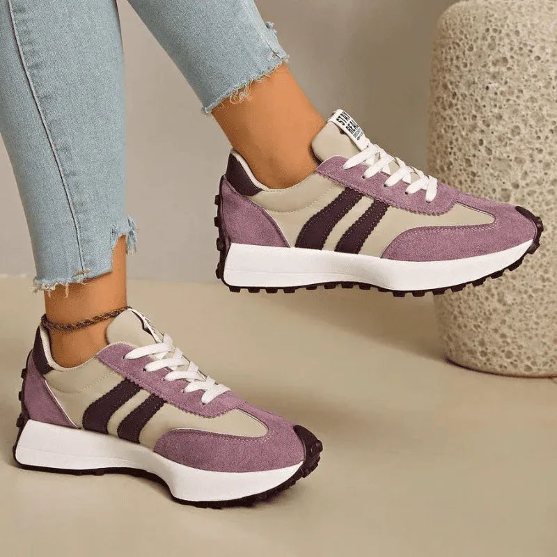 Women’s Lightweight Retro Stripe Comfort Trainers