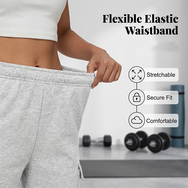 High Waist Wide Leg Cargo Trousers