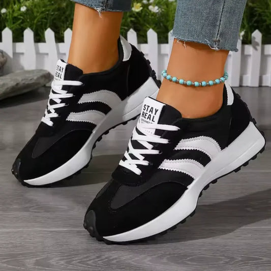 Women’s Lightweight Retro Stripe Comfort Trainers