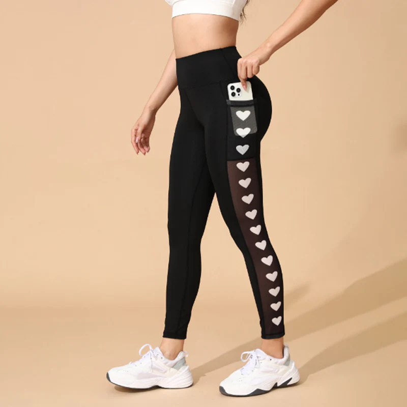 Women’s High-Waist Sculpting Mesh Panel Leggings