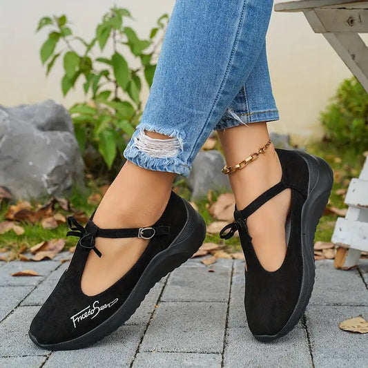 Women's Embroidered Mary Jane Sport Flats