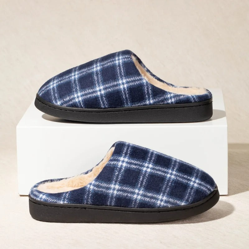 Striped Fleece Indoor Slippers