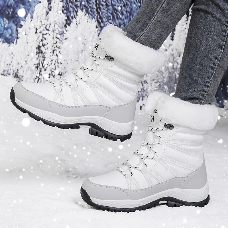 Women's warm winter snow boots