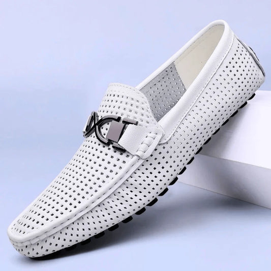Men’s Classic Leather-look Buckle Loafers