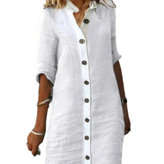 💃Women's Minimalist Breathable Button-up Dress