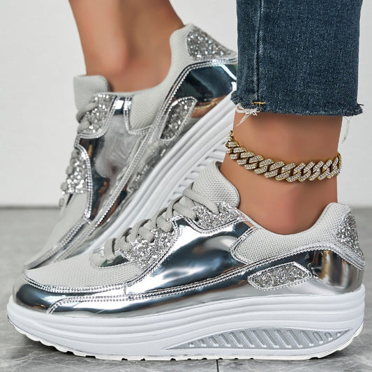 Women’s Sparkling Platform Comfort Trainers