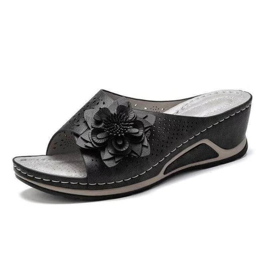 Soft Leather-Look Comfort Sandals With Arch Support