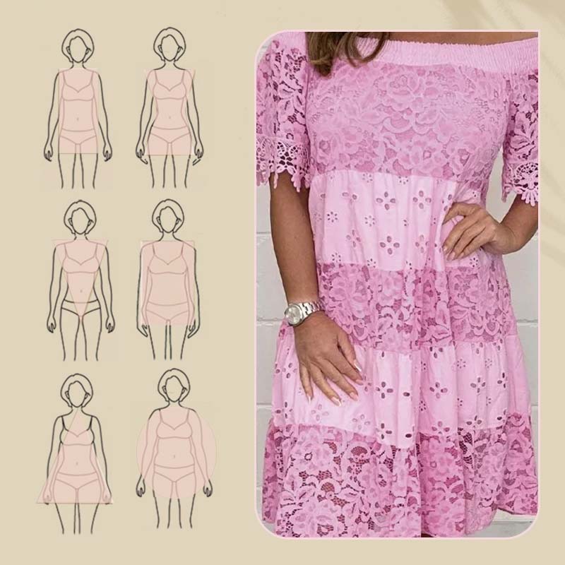 Women’s Off-Shoulder Lace Midi Dress