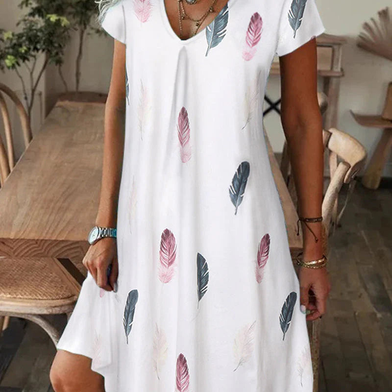 Women’s Floral V-Neck Long Dress