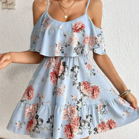 Women’s Elara Bohemian Cut-Out Shoulder Dress