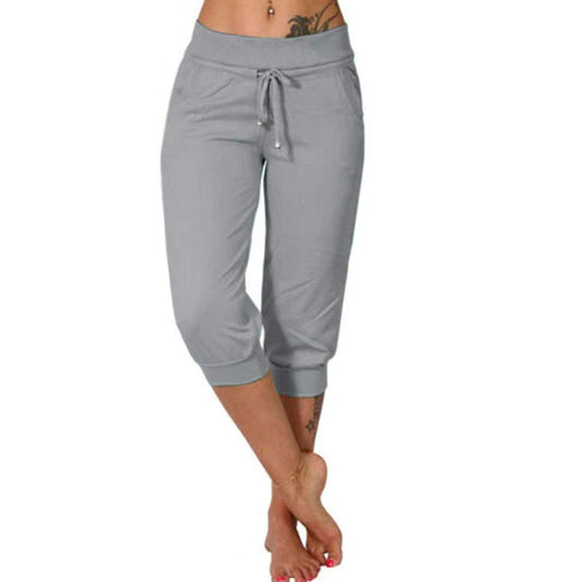 Women's Drawstring Cropped Joggers