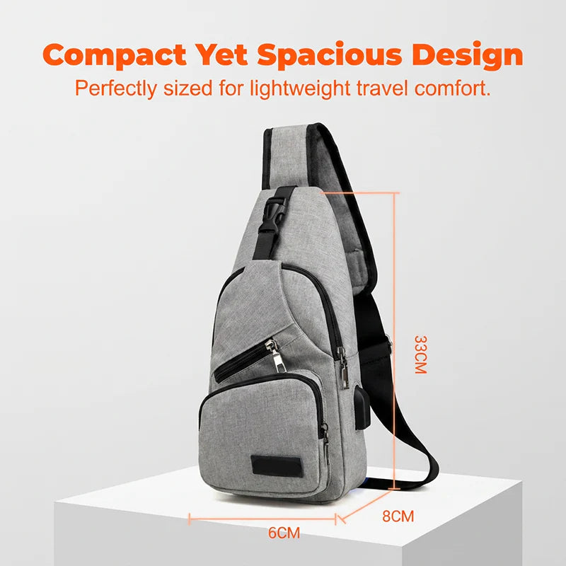 Multi-Pocket Crossbody Sling Bag