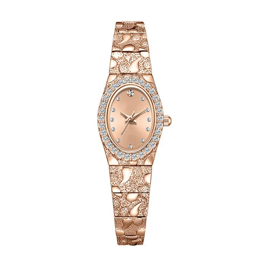 Women’s Crystal-Trim Oval Quartz Watch