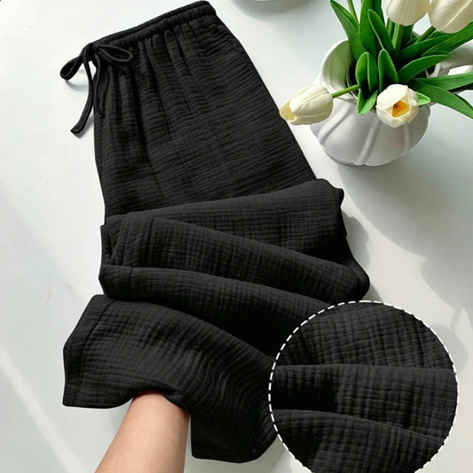 Women’s Crinkle Cotton Lounge Trousers